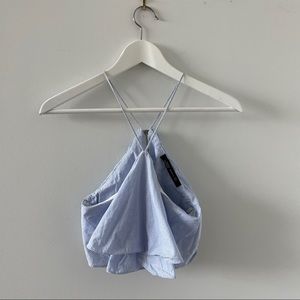 Zara light blue stripes tank top